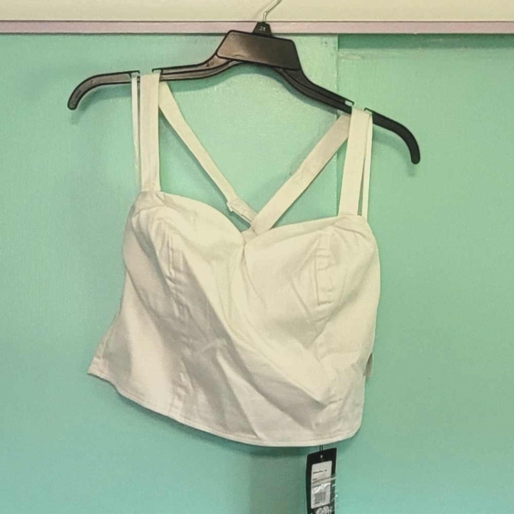 Modcloth X Collectif Mahina White Plain Top